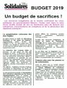 Tract Solidaires : Budget 2019